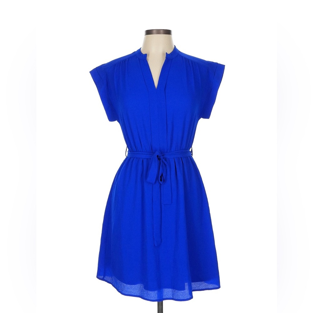 Monteau Womens Belt A-line Dress Blue